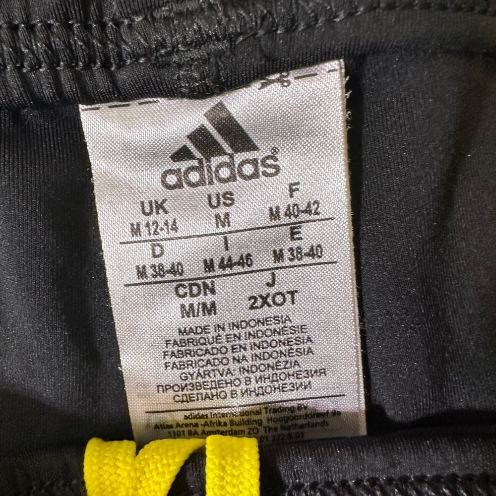 adidas Black Swim Jammers with Yellow Stripe Accents - Picture 4 of 4